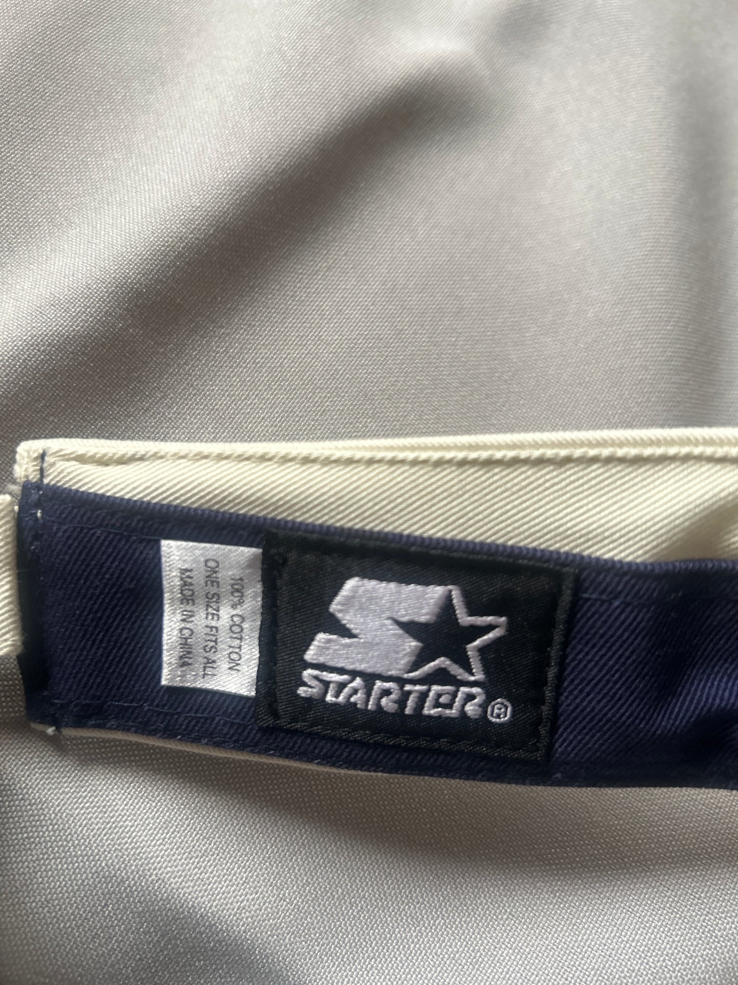 Starter Athletics Men/Women White Vintage Strap Back Sun Visor