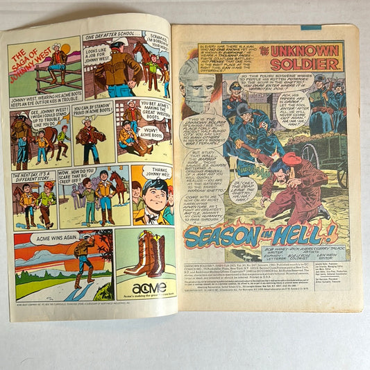 The Unknown Soldier by DC Comics "A Season in Hell" No. 247 Comic Book