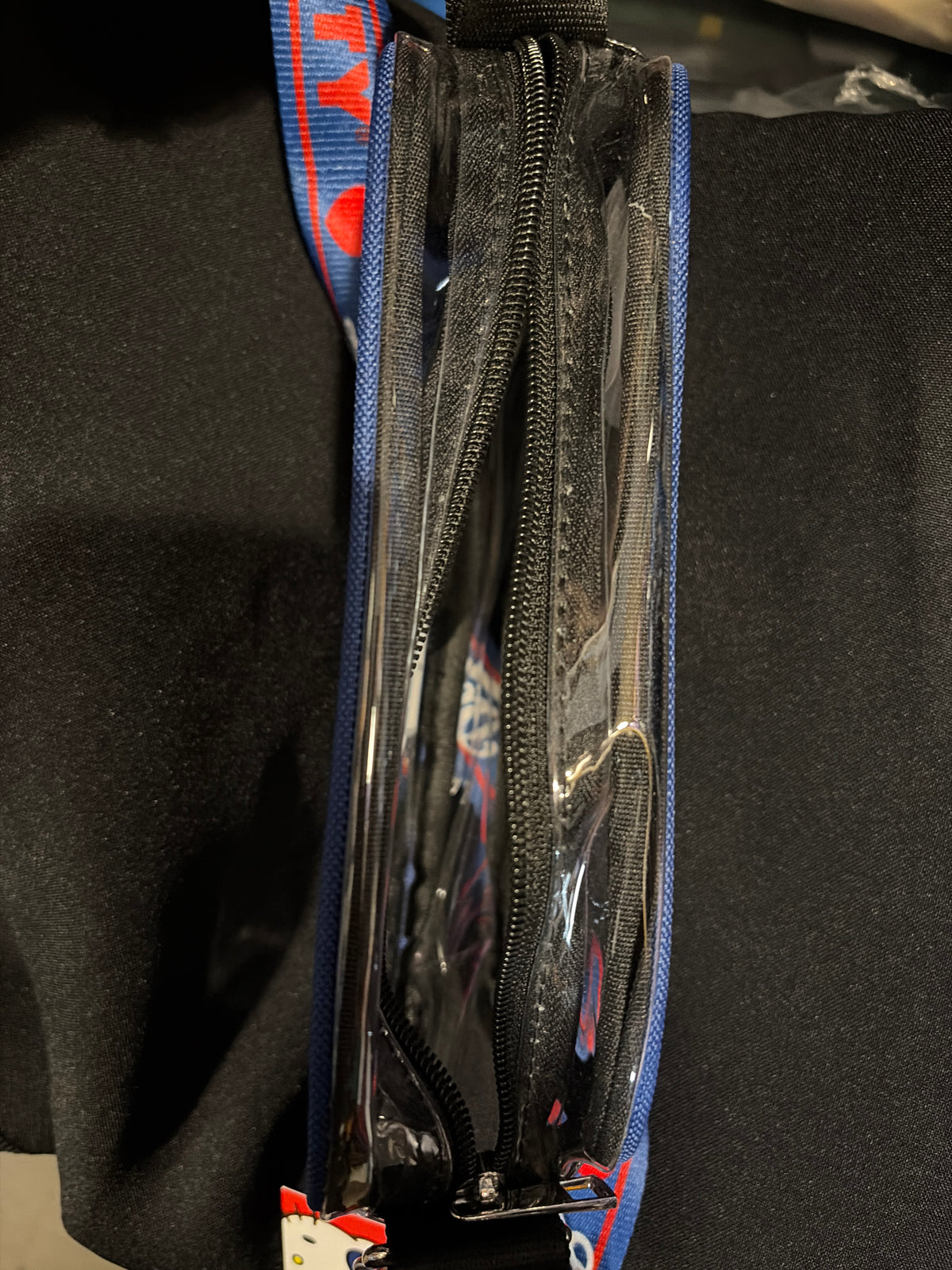 Los Angeles Dodgers MLB FOCO Hello Kitty Clear Crossbody Bag