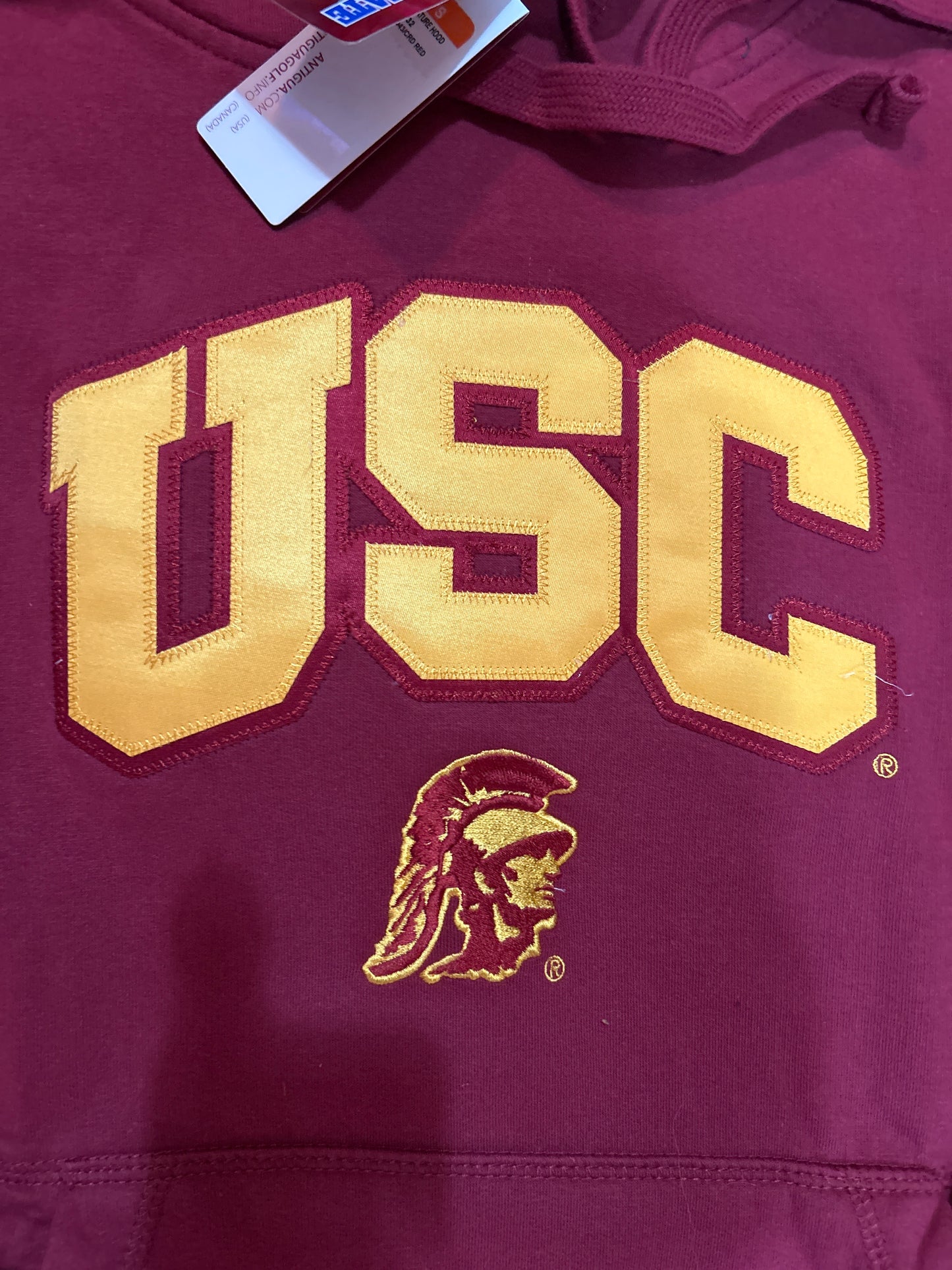 Trojans Collegiate Antigua Men Pullover Pocketed Hoodie