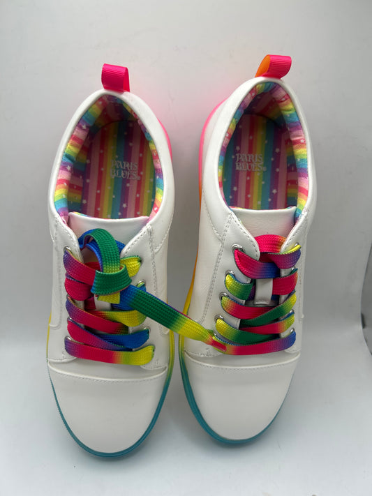 Paris Blues White/Rainbow Tennis Shoes