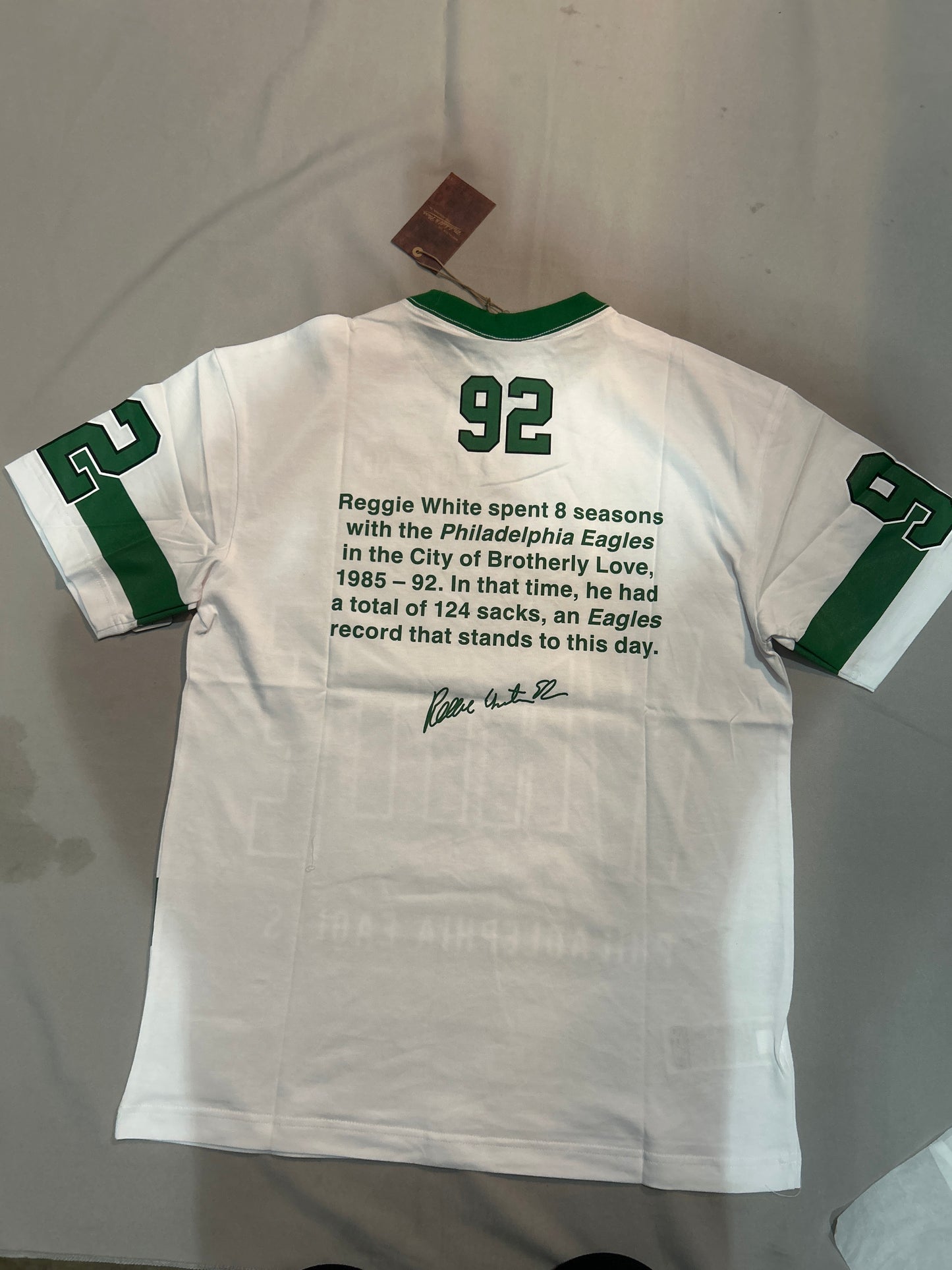 Philadelphia Eagles NFL Mitchell & Ness Throwbacks Reggie White #92 Mens T-Shirt
