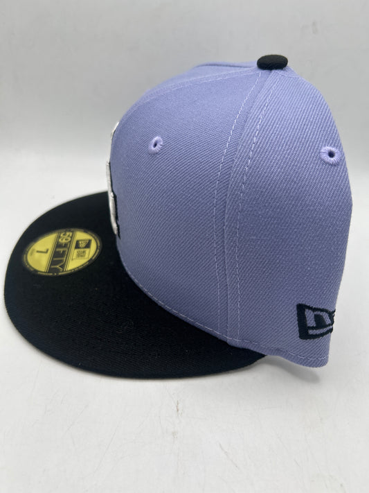 Los Angeles Dodgers MLB New Era 59Fifty Genuine Merchandise Fitted Hat Lavender/Black