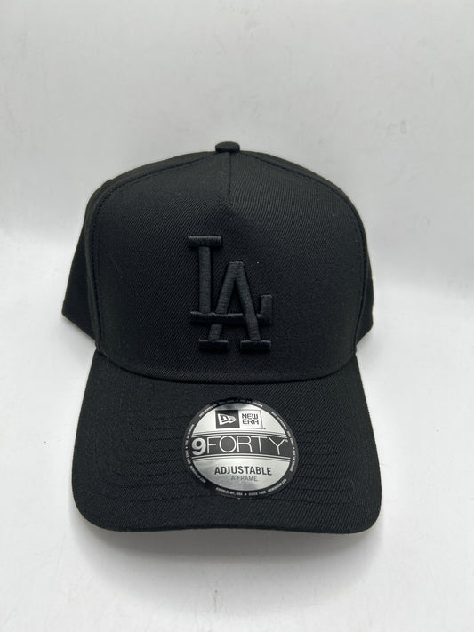 Los Angeles Dodgers MLB 9Forty A-Frame All Black Adjustable Hat