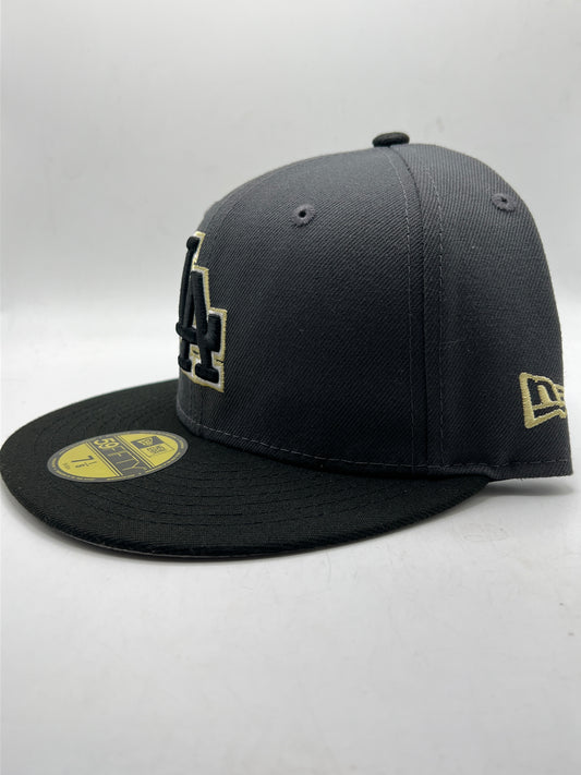 Los Angeles Dodgers MLB 59Fifty New Era Genuine Merchandise Charcoal Grey Fitted Hat
