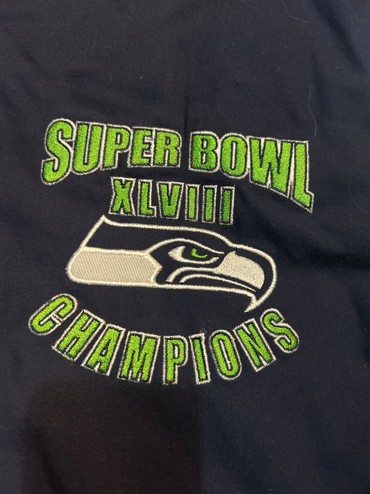 Seattle Seahawks NFL 2013 Super Bowl 48 Champions Men Varsity Jacket