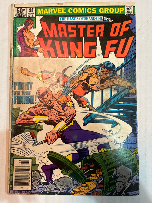 Master of Kung Fu The Hands of Shang-Chi Marvel Comics Group “Fight to the Finish!” #98 Comic Book