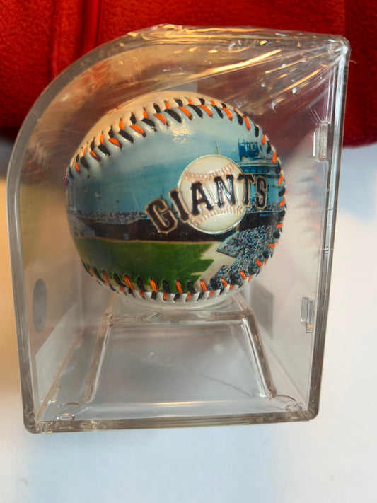 San Francisco Giant MLB Team Logo & Stadium Rawlings Baseball with Case