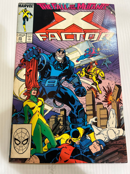 X-Factor "The Fall of the Mutants" by Marvel #25 Comic Book