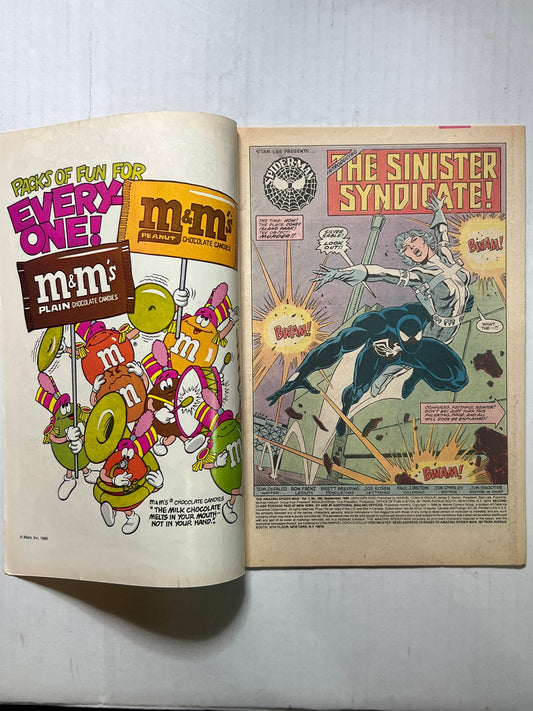 The Amazing Spider-Man by Marvel Comics Group “Feel the Wrath of the Sinister Syndicate!” Marvel 25th Anniversary #280 Sept 1986 Comic Book