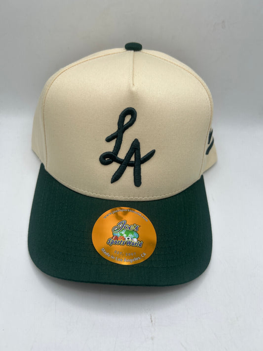 Los Angeles JSW Private Label Khaki/Green A-Frame Snapback