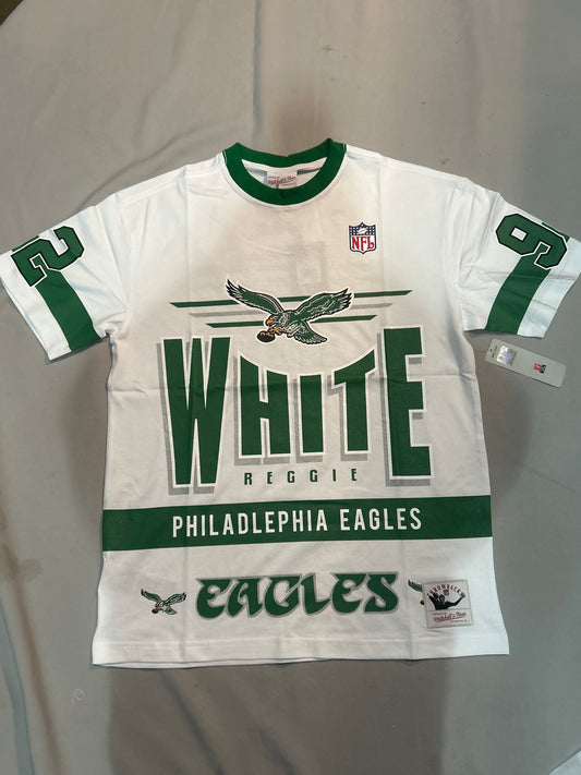 Philadelphia Eagles NFL Mitchell & Ness Throwbacks Reggie White #92 Mens T-Shirt
