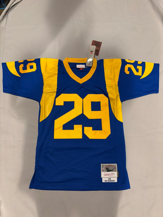 Los Angeles Rams NFL #29 Eric Dickerson Mitchell and Ness Men 1984 Throwback Legacy Collection Jersey