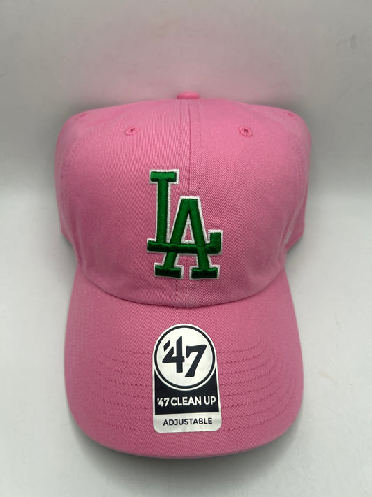Los Angeles Dodgers MLB 47Clean Up Pink Adjustable Hat