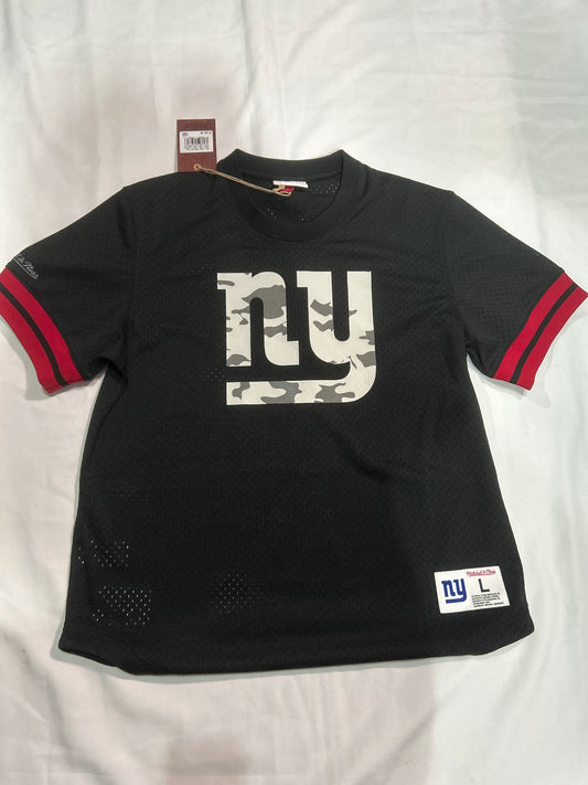 New York Giants NFL Throwback Mitchell & Ness Camo Reflective Mesh Crew
