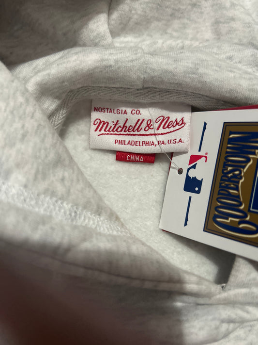 Los Angeles Dodgers MLB Cooperstown Collection Mitchell And Ness Fleece Men Hoodie Grey
