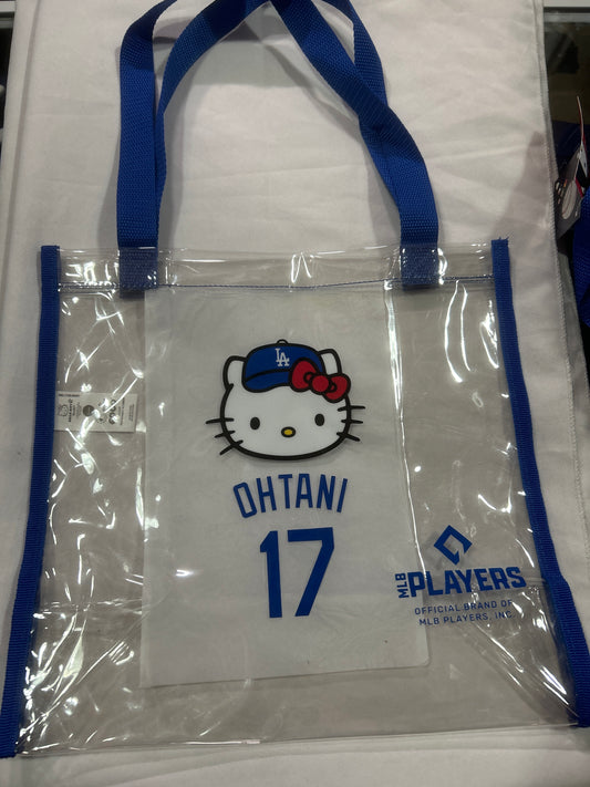 Los Angeles Dodgers MLB Genuine Merchandise FOCO #17 Ohtani Hello Kitty Clear Tote Bag
