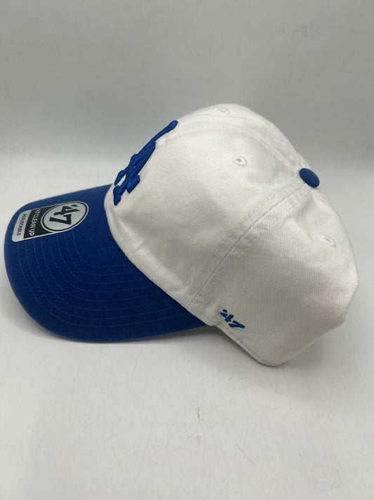 Los Angeles Dodgers MLB 47Clean Up Genuine Merchandise Off White/Royal Blue Adjustable Hat