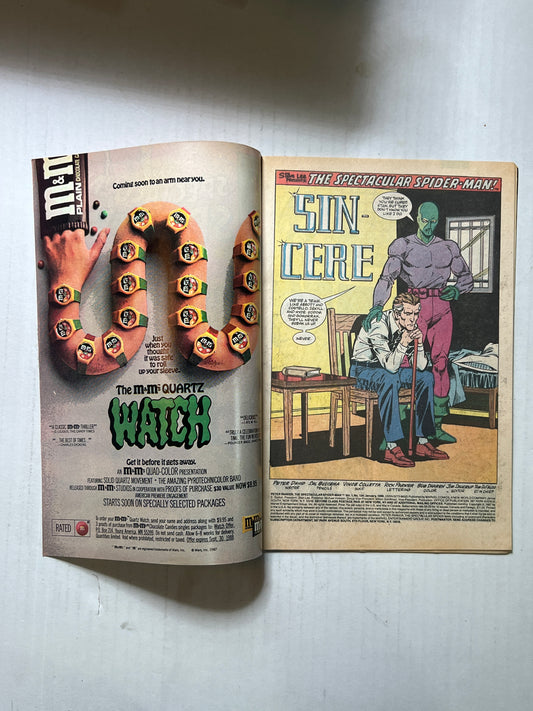 The Spectacular Spider-Man by Marvel Comics Group “Sin-Eater Released!” #134 Jan 1987 Comic Book