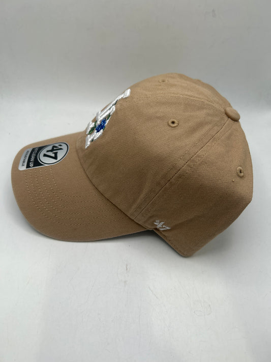 Los Angeles Dodgers MLB 47CleanUp Adjustable Khaki & Flowers Hat