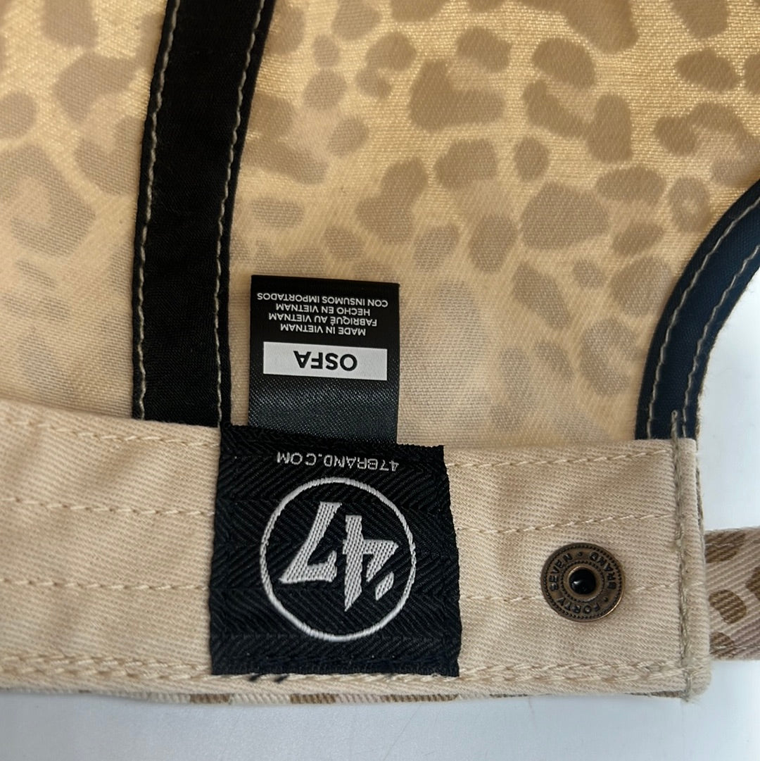 Los Angeles Dodgers MLB ‘47 Clean Up Khaki Cheetah Adjustable Women Hat