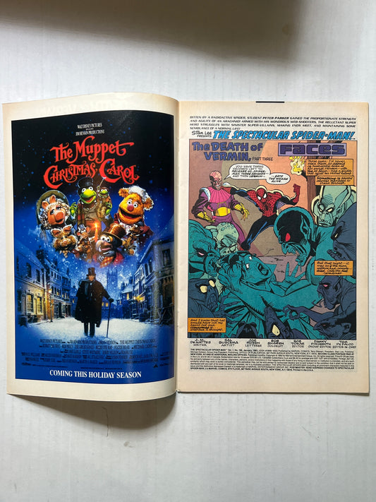 The Spectacular Spider-Man by Marvel Comics Group “The Death of Vermin: Conclusion!” #196 Jan 1992 Comic Book