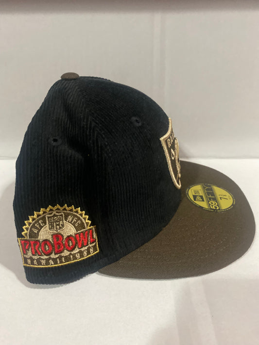 Las Vegas Raiders NFL 59Fifty New Era ProBowl Hawaii 1988 Corduroy Fitted Hat