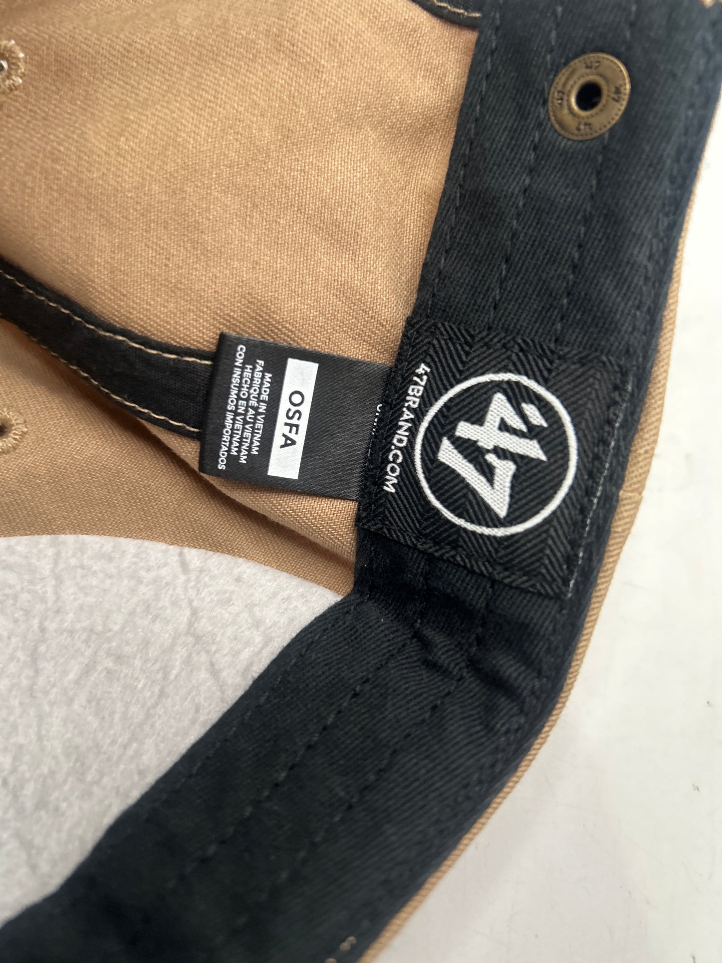 Los Angeles Dodgers MLB 47CleanUp Adjustable Khaki & Flowers Hat