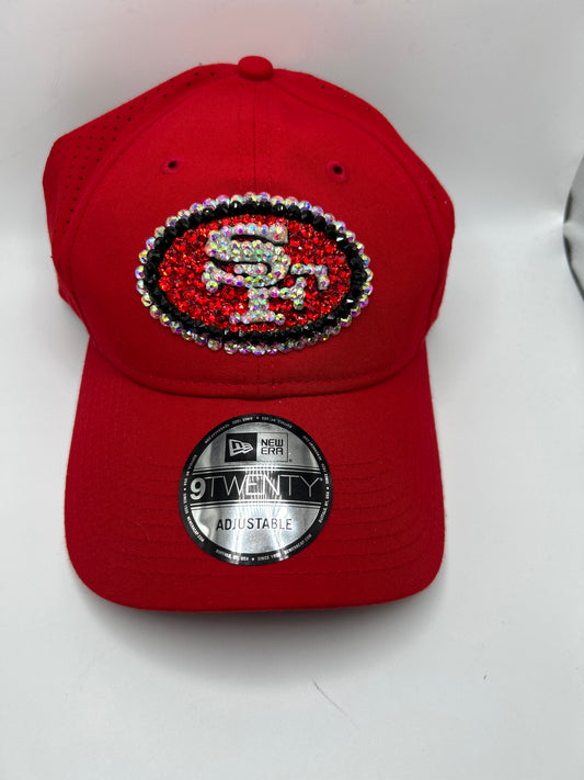 San Francisco 49ERS 9 TWENTY NFL Team Bedazzled Adjustable Hat