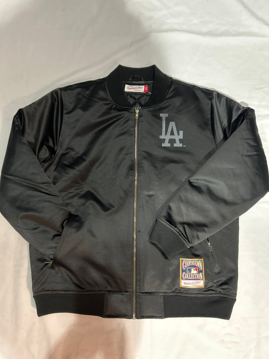 Los Angeles Dodgers MLB Mitchell & Ness Cooperstown Collection Satin Men Jacket Black