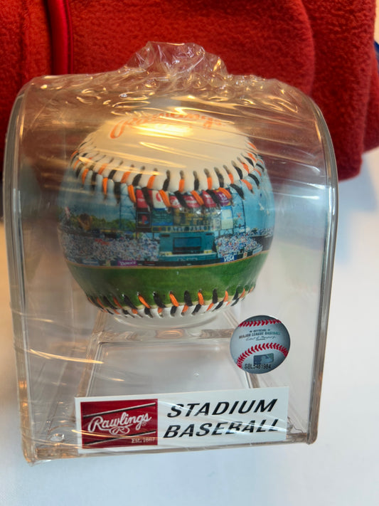 San Francisco Giant MLB Team Logo & Stadium Rawlings Baseball with Case