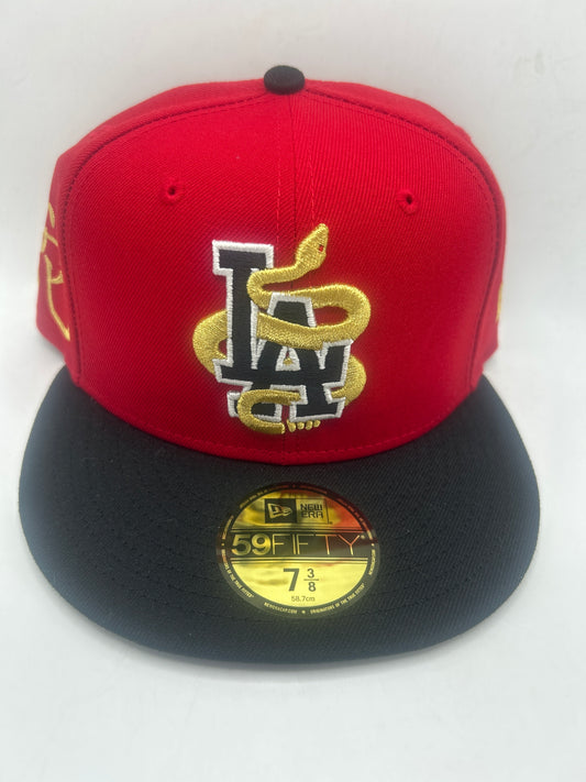Los Angeles Dodgers MLB Snake 59Fifty Fitted Hat