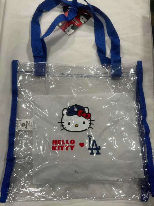 Los Angeles Dodgers MLB Genuine Merchandise FOCO Hello Kitty Clear Tote Bag