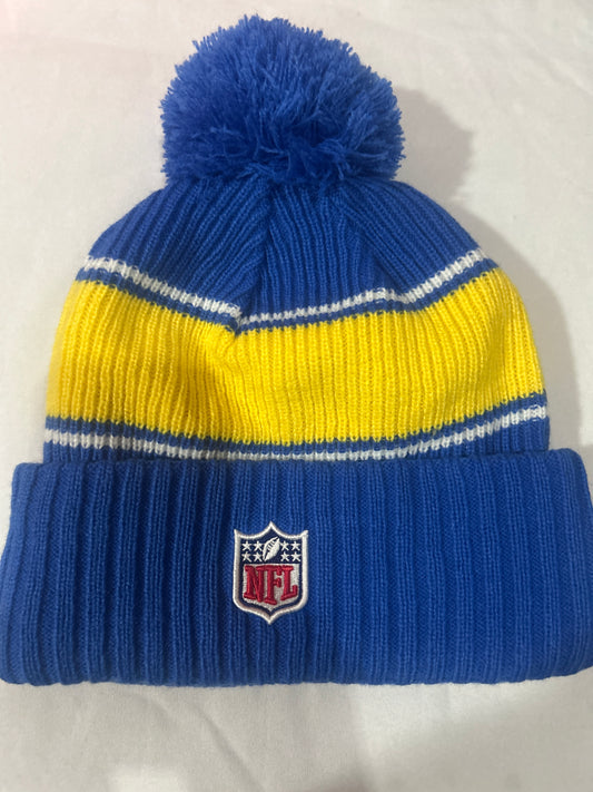 Los Angeles Rams NFL New Era One Time Removable Pom Knit Former Logo Beanie