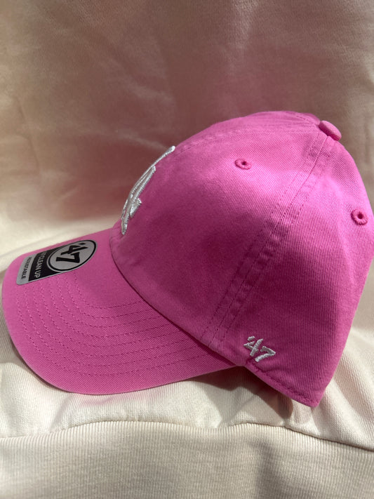 Los Angeles Dodgers 47 Clean Up Adjustable Hat Hot pink