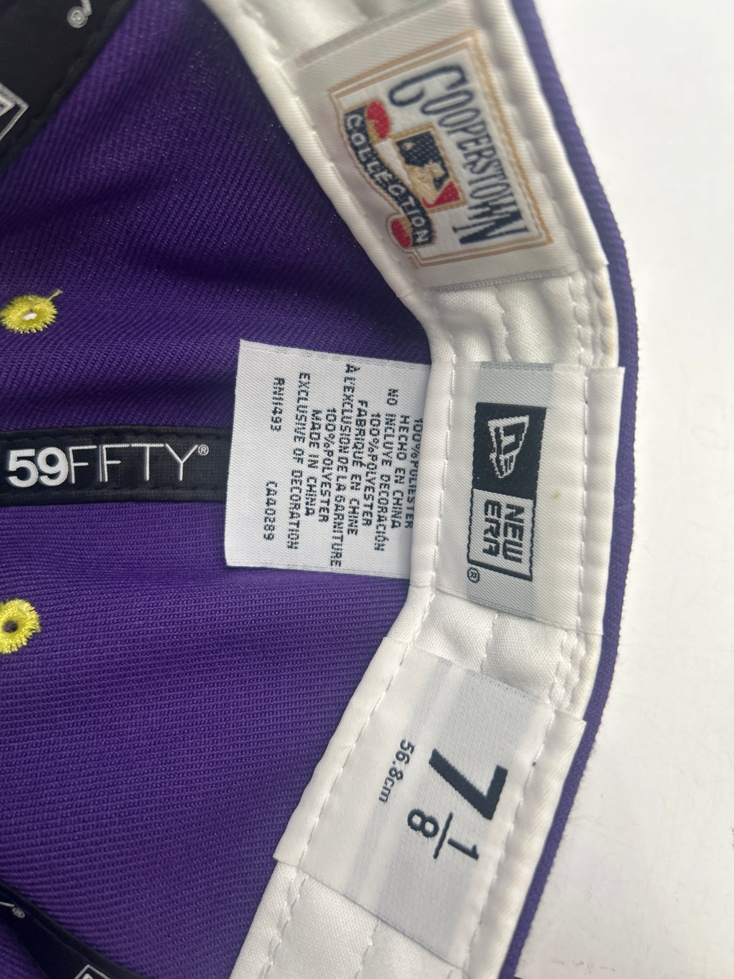 Los Angeles Dodgers MLB 59Fifty New Era “Dodger Stadium 50th Anniversary” Patch Fitted Hat Purple/Green