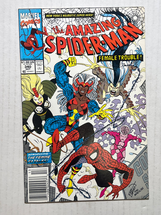 The Amazing Spider-Man by Marvel Comics Group “Female Trouble!” #340 Oct 1990 Comic Book