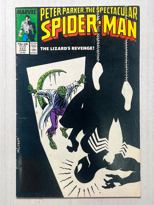 Peter Parker, The Spectacular Spider-Man by Marvels Comics Group “The Lizard’s Revenge” #127 Comic Book