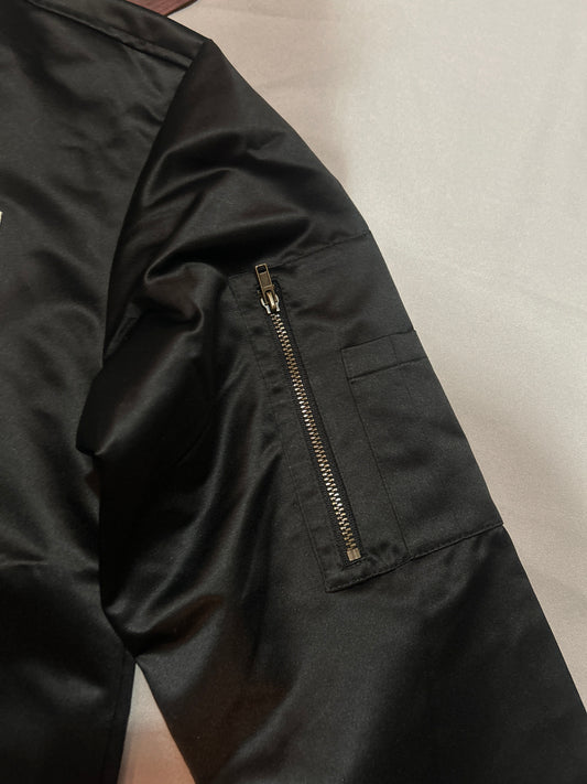 Las Vegas Raiders NFL Mitchell & Ness Lightweight Satin Bomber Jacket