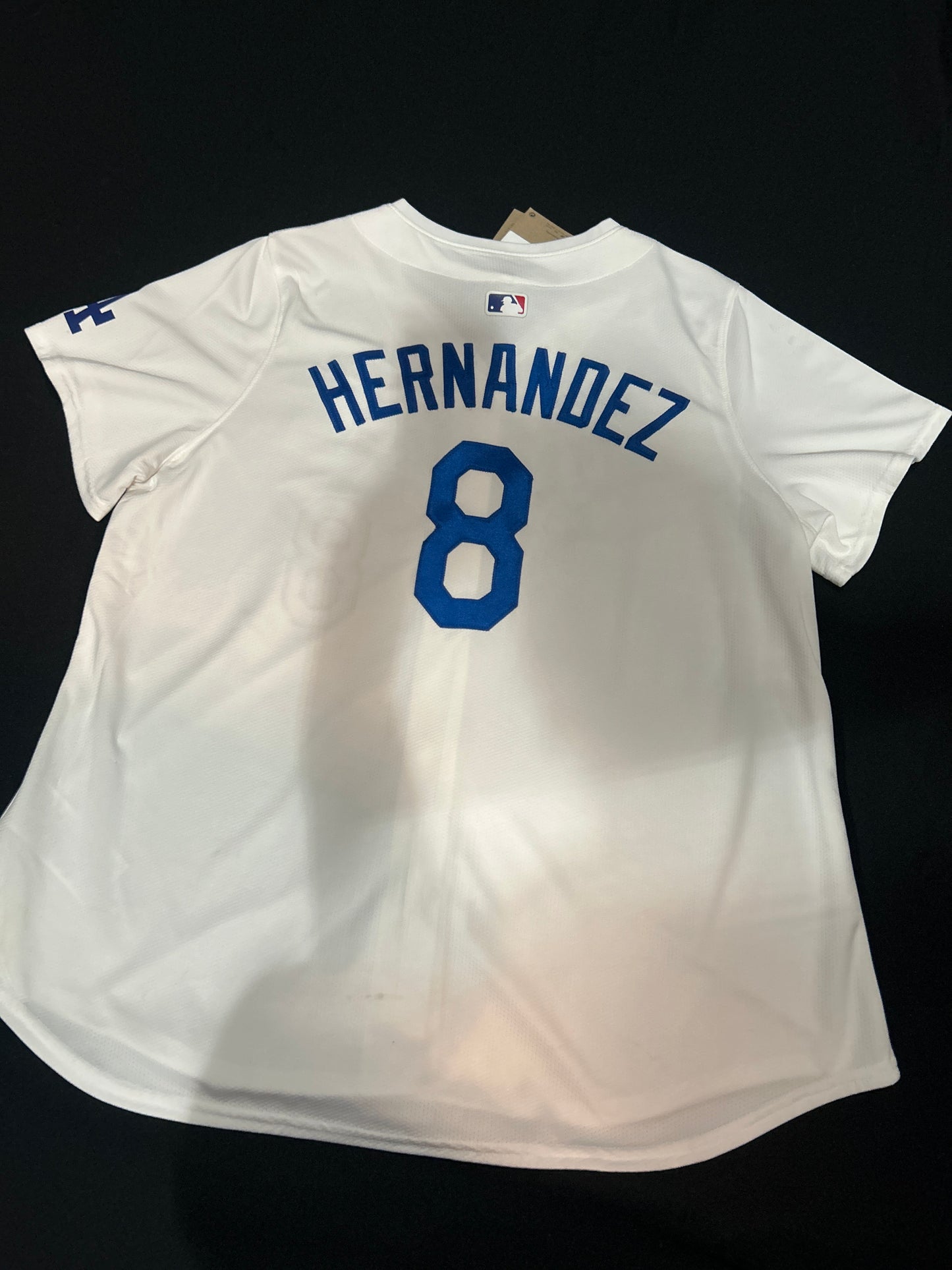 Los Angeles Dodgers Nike MLB #8 HERNANDEZ Genuine Merchandise Authentic Replica White WOMEN Jersey