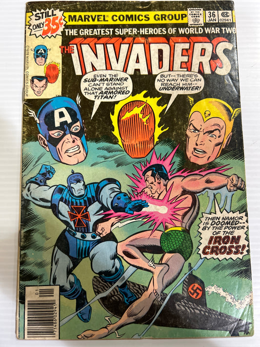 The Greatest Super Heroes of World War Two The Invaders by Marvel Comics Group #36 Jan Comic Book
