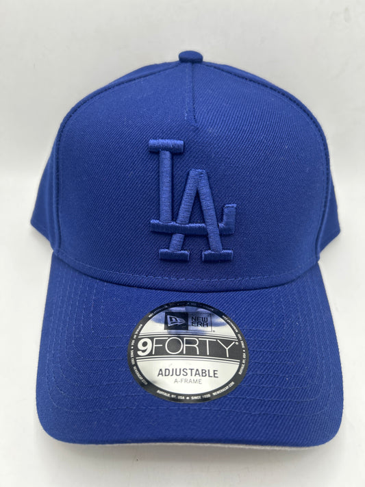Los Angeles Dodgers MLB New Era 9Forty Blue-on-Blue A-Frame Adjustable Hat