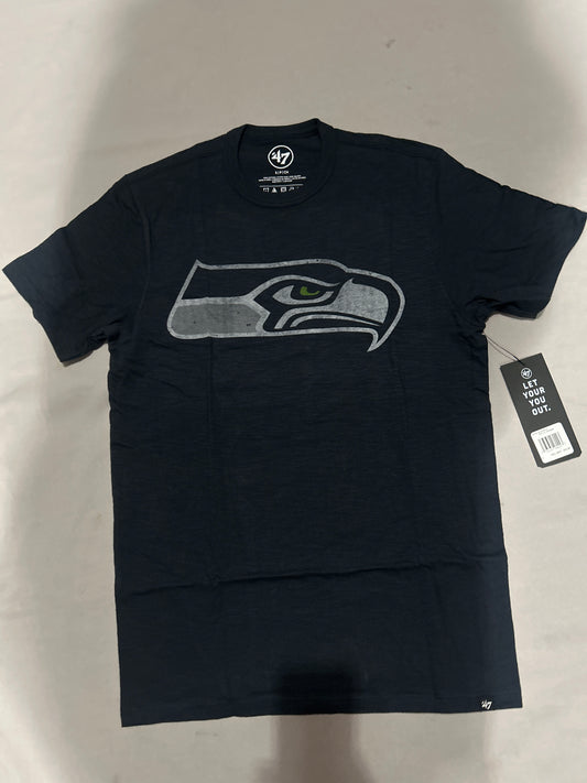 Seattle Seahawks NFL 47Brand Navy Grit Scrum Tee Men