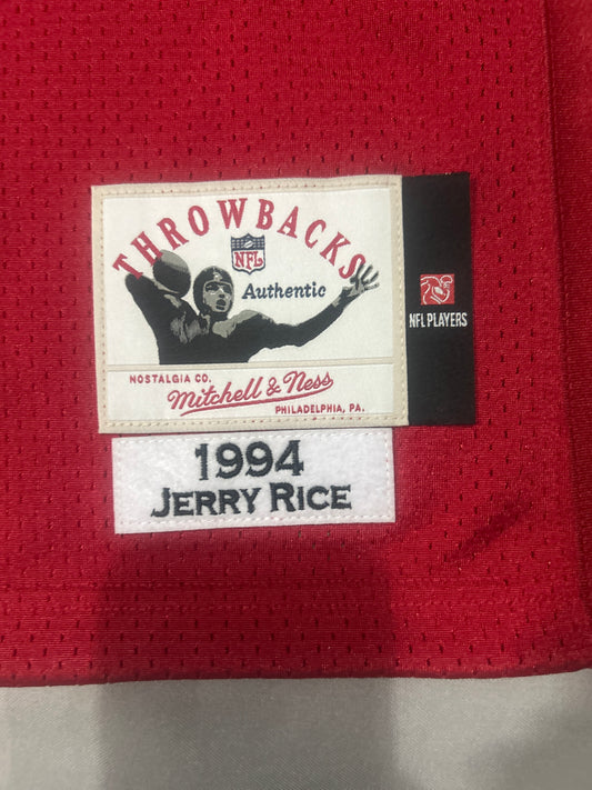 San Francisco NFL Mitchell & Ness Throwback Authentic #80 1994 Jerry Rice Men’s Jersey
