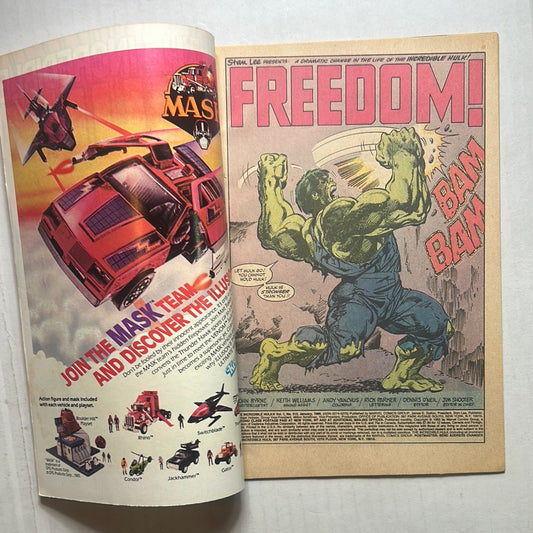 The Incredible Hulk By Marvel "Bruce Banner... Free at Last?" #315 Comic Book
