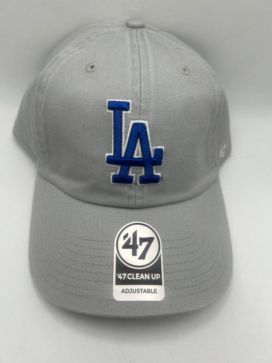 Los Angeles Dodgers ‘47CleanUp Adjustable Hat Gray