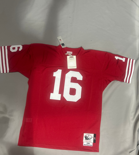 San Francisco NFL Mitchell & Ness Throwback Authentic #16 1989 Joe Montana Men’s Jersey