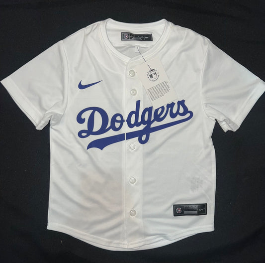 Los Angeles Dodgers MLB Nike Genuine Merchandise White Kids Jersey