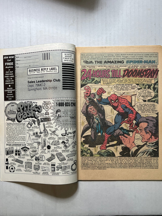 The Amazing Spider-Man by Marvel Comics Group “25 Hours to Doomsday!” #192 1979 Comic Book