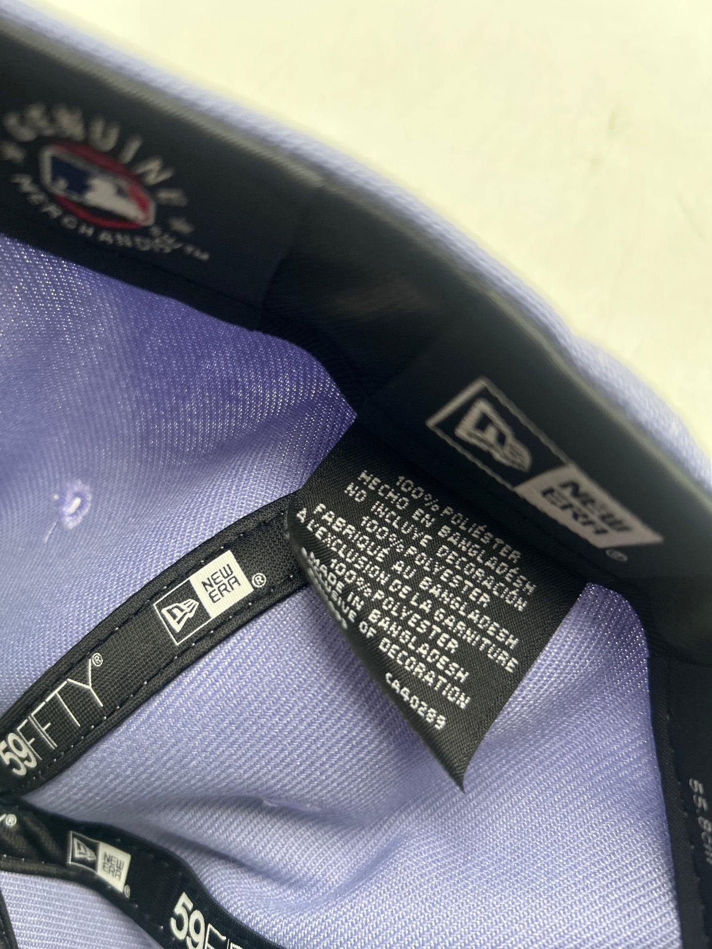 Los Angeles Dodgers MLB New Era 59Fifty Genuine Merchandise Fitted Hat Lavender/Black